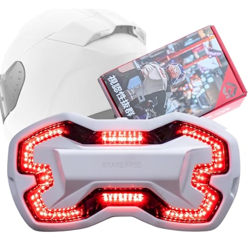 Photo 1 of Brake Free Helmet Light - Smart Wireless Motorcycle Lights- Weatherproof LED Motorcycle Helmet Light - Lightweight & Aerodynamic Design - Smart Brake Detection - Single Button Operation - White