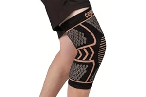 2pcs Copper Compression Fit Knee Sleeves For - High Elastic, Knee Brace For Men & Women, Supportive & Elastic