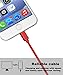 Lightning Cable for iPhone, 3Pack 5ft/1.5M Nylon Braided Charger Cable，Lightning to USB Cable,Charger Cable for iPhone 7/7 Plus/6/6s/6 plus/ 5/5s/5c, iPad, iPod and More Red by BESKIN
