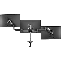 Pholiten Triple Monitor Stand,Triple Monitor Mount,Triple Gas Spring Monitor Arm,Monitor Stands for 3 Monitors,3 Monitor Desk