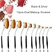 Neverland Beauty 10pcs Make-up Brushes Set Silver & Black Elite Oval Toothbrush Shape Powder Foundation Contour with Case Box
