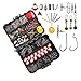 Fishing Accessories Tackle Kit Box- 273 Sinker Weights Crossline Barrel Swivel Snap Hooks Sinker Slides Fishing Bead with Tackle Box