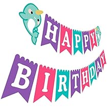 Narwhal Girl Hanging Vertical Door Banners - Under The Sea Baby Shower & Birthday Party Decorations