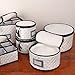 Woffit China Storage Containers - 6 Pack, Quilted Dinnerware & Stemware Set Bins for Packing Dishes and Glasses w/ 48 Felt Protectors - Essential Dish Supplies for Moving, Christmas, Seasonal Storage