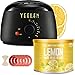 【Lemon Essential Oil】Yeelen Wax Warmer Hair Removal Waxing Kit with Essential Hard Wax Beans 10.58oz and 10 Wax Applicator Sticks At-home Waxing