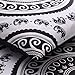 LyTble Duvet Cover Queen Size 100% Microfiber Bedding Sets Queen with Zipper Closure,Bohemian Decor Lightweight and Ultra Soft(Bohemian Black, Queen)