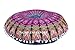 Boho Room Decor Aesthetic: Vintage Indie Purple 32 Inches Indian Mandala Round Pillows Meditation Cushion Cover, Perfect for Cottagecore Hippie Room Decor (Purple, 32 Inches (81 Cms.)