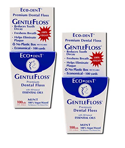 Eco-Dent Premium Dental Floss GentleFloss, Mint Flavored 100 yards (a) - 2pc