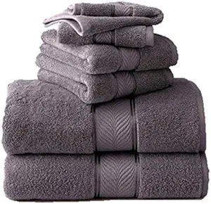 Better Homes and Gardens Thick and Plush Bath Towel Collection - 6 Piece Bath Towel, Gray Shadow
