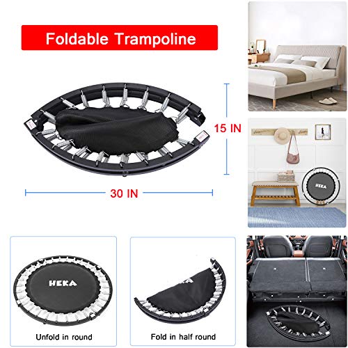 HEKA Mini Trampoline for Adults, Fitness Rebounder with Safety Pad, Exercise Rebounder Indoor
