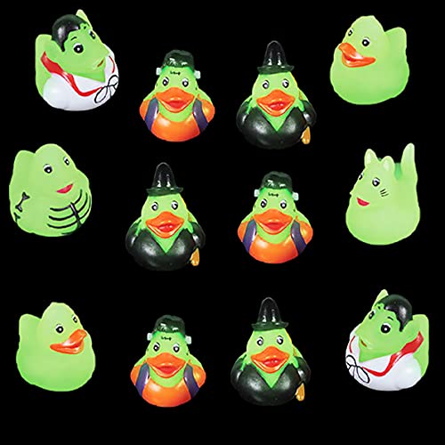 GlowinTheDark Halloween Zombie Rubber Duck Characters Toy Duckies