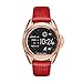 Michael Kors Access Bradshaw Red Embossed Leather Smartwatch Strap MKT9006