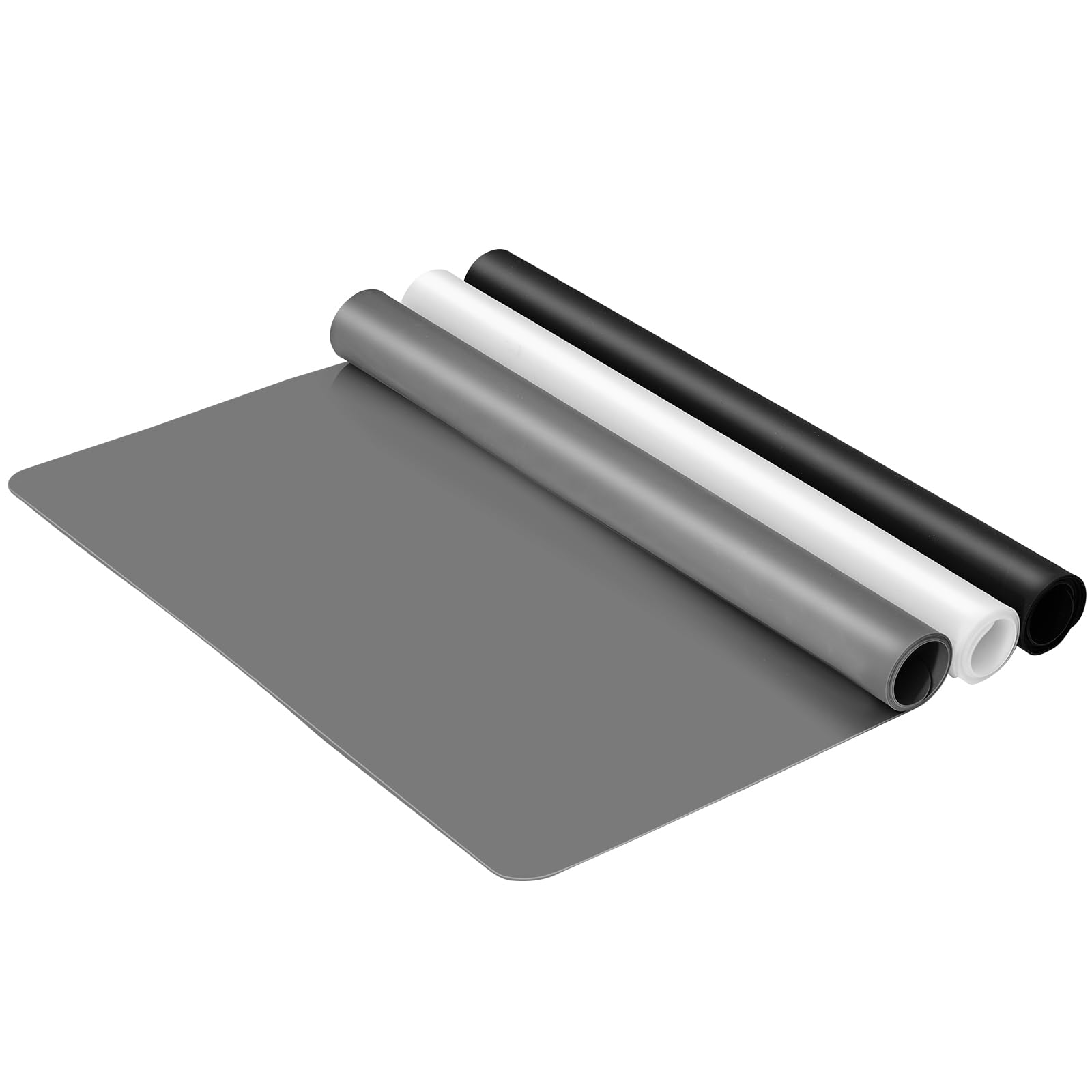 KitchenRaku 3PCS Silicone Mat for Resin Casting 40x30 cm, Non Stick Silicone Heat Resistant Craft Mat, Placemat for Table Worktops