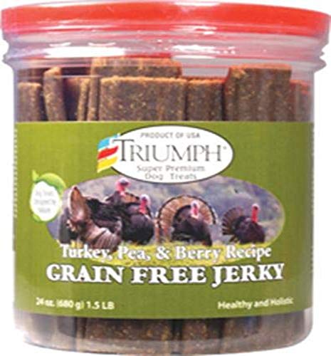 Triumph Dog Turkey, Pea, & Berry Grain Free Jerky, 24-Ounce