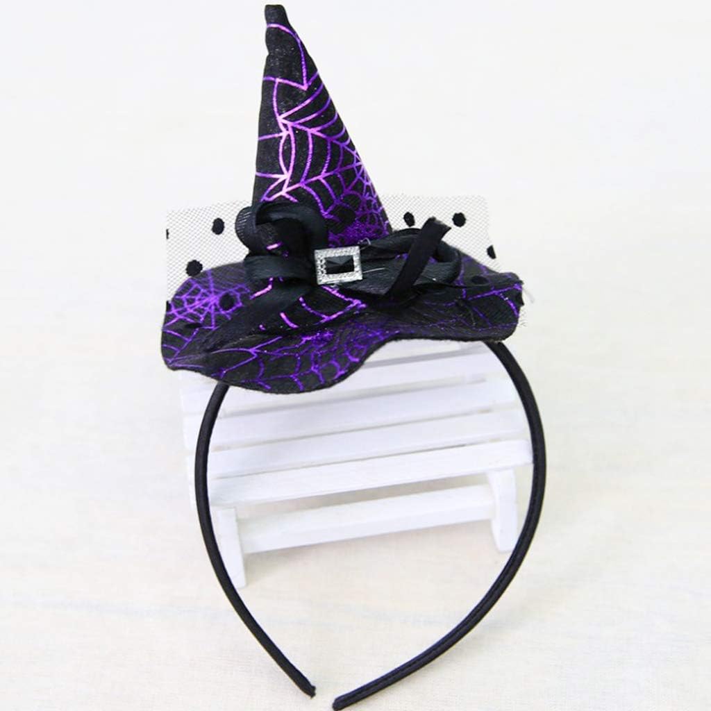 FRECI Halloween Headband Spider Witch Hat Head Piece Hair Band Accessory Party Cosplay Costume Favors Supplies - #3, Black, Medium: Toys & Games