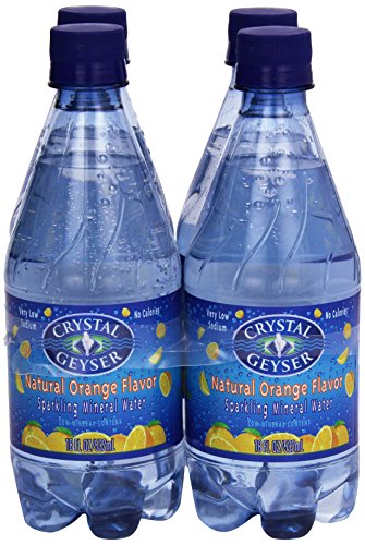 Crystal Geyser, Mineral Water, Orange, 4 ct, 18 oz each