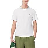 Lacoste Mens Regular Fit Ribbed Collar Cotton T-Shirt