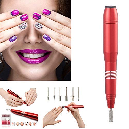 LAYOPO Portable Electric Nail Drill, 14 in 1 Professional Adjustable Speed Manicure Pedicure Drill Kit, Carbide Drill Bit，Polishing Tools Nail Clipper Set(20000Rpm)