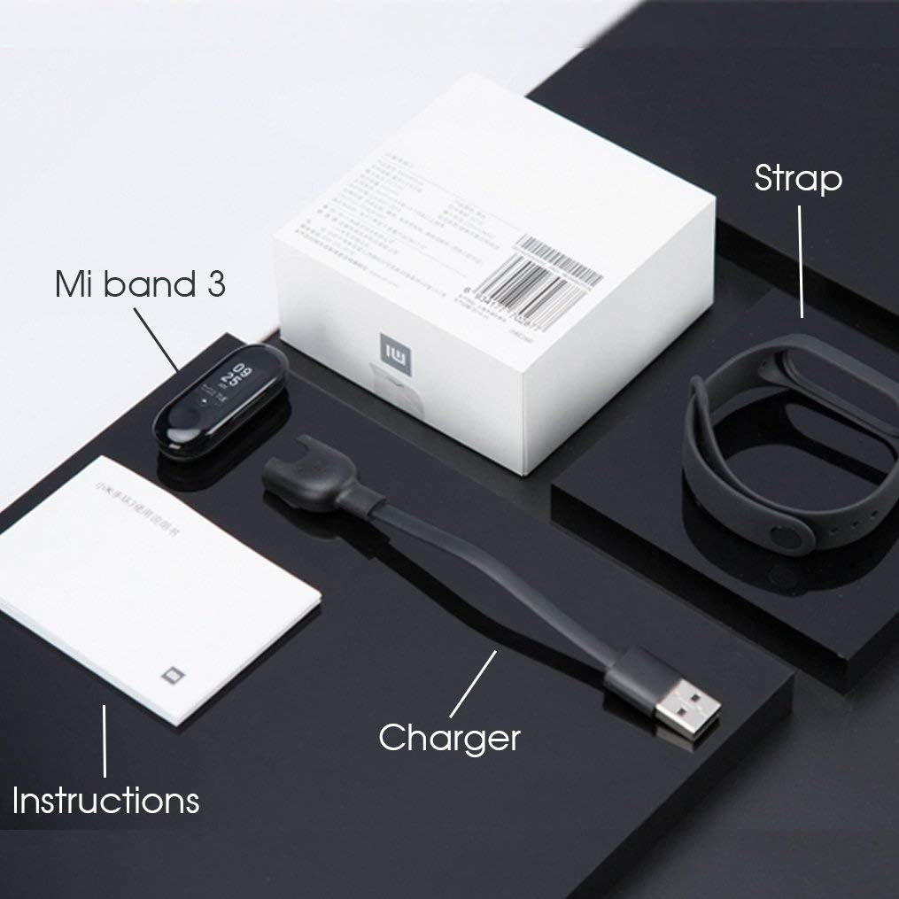 xiaomi mi sport band 3 with oled screen and heart rate monitor