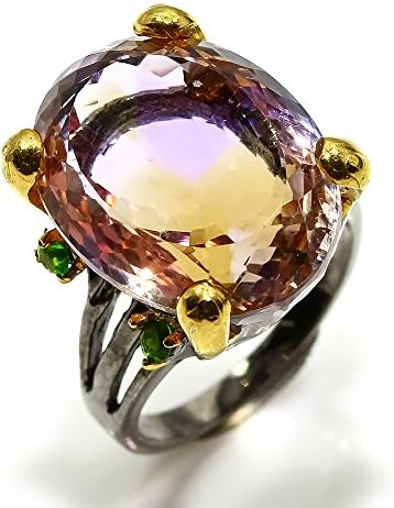 Handmade Ametrine bi-color 30ct gem size 7 us