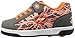 Heelys Boys' Dual up x2 Sneaker, Charcoal/Orange, 1 M US Little Kid