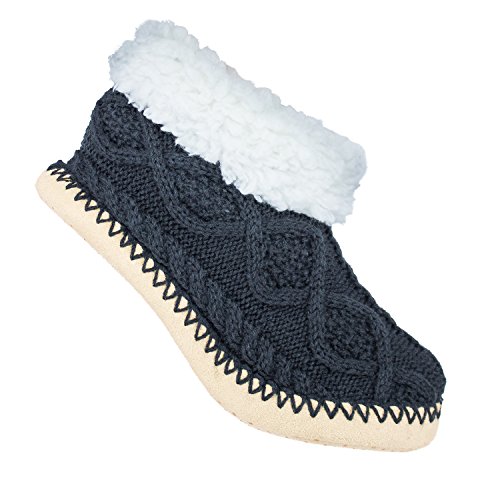 Versace 19.69 Fuzzy Shea Butter Infused Sweater Knit Booties Black-Small/Medium