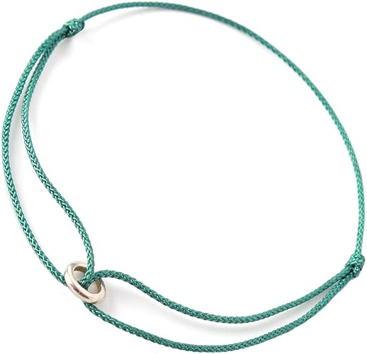 Amazon Jellydong つけっぱなしアンクレット シルバー925 超定番 コード アンクレット カップルでペアやプレゼントに最適 メンズ レディース エメラルドグリーン アンクレット 通販