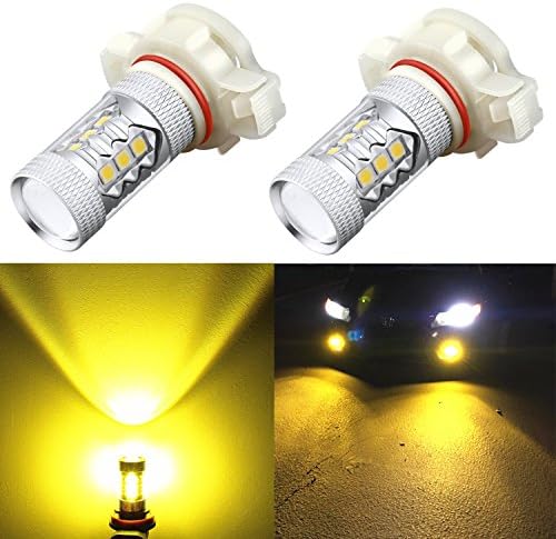 Alla Lighting 51 52 Led フォグライト電球 Xtreme 超高輝度 ハイパワー 3030 Smd 車 トラック Ps19w 185 Ps24w 9009 Drl 交換用 3000k ゴールデンイエロー