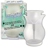 Dish Soap Dispenser, Soap Daddy, Dual Action Pump &amp; Squeeze, Clear BPA-Free Plastic, 13.25 fl oz 1 Count (Pack of 1), White