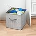 InterDesign Aldo Fabric Closet Storage Organizer Cube for Toys, Sweaters, Accessories - Gray