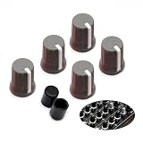 WXYINSPAS 5pcs Universal EQ Rotary Knob Replacement Equalizer Potentiometer Fader Knobs Push Rod Cap for DJ Controller Mixer Console Pioneer DJM、DDJ、XDJ, Denon Numark AKAI RANE VESTAX (Grey Hats)