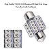 YITAMOTOR 4 Pcs 31mm 1.25 Inch 12SMD Festoon Car Map Dome LED light DE3175 3021 3022, Color Red