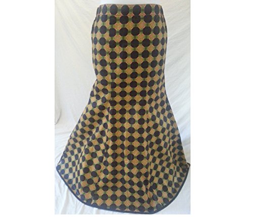 Orange brown African Print Skirt