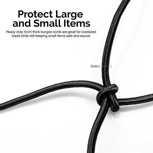 Tooluxe 50970L Extra Large Bungee Cargo Net with 28 Hooks, 72” x 96” | Lightweight, Flexible and Compact