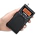 PEAKEEP Portable Pocket AM FM Clock Radio with Speaker and Earphone Jack, Beep Alarm Clock