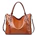 Kattee Vintage Genuine Soft Leather Large Tote Shoulder Bag