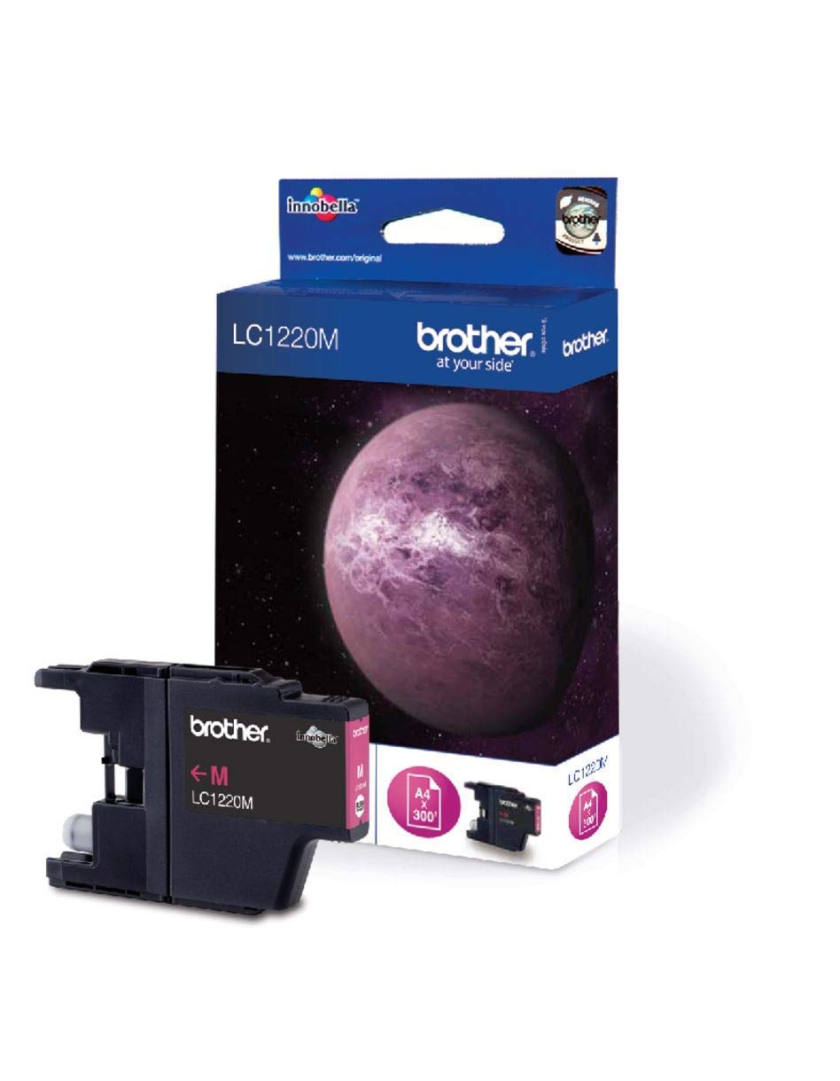 Brother LC-1220M Inkjet Cartridge, Magenta, Single Pack, Standard Yield, Includes 1 x Inkjet Cartridge, Brother Genuine Supplies