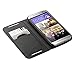 HTC One Remix / One mini 2 Stand Case, GreatShield SHIFT LX Leather Wallet Case Flip Cover with Kickstand & Card Slots for HTC One Remix / One mini 2 (2014) - Black