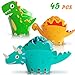 Dinosaur Cupcake Wrappers Toppers Party Supplies Birthday Dino Cake Decorations Jurassic - T-Rex/Triceratops/Spinosaurus 45 PCS