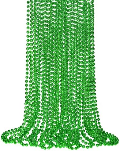 GiftExpress 72 collares de cuentas de Mardi Gras a granel, collares de carnaval de 33 pulgadas para fiesta de Navidad, collar de disfraz del día de San Patricio, varios colores metálicos GiftExpress 72 collares de cuentas de Mardi Gras a granel, collares de carnaval de 33 pulgadas para fiesta de Navidad, collar de disfraz del día de San Patricio, varios colores metálicos