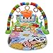 Baby Play Mat 3 in 1 Baby Gym Puzzles Music Play Mat Infant Fitness Carpet W/Piano Keyboard & Animal Playmat Baby Gym Crawling Activity Mat Baby Rattle Toy Kids Game Playing Rug Educational Rack Toys
