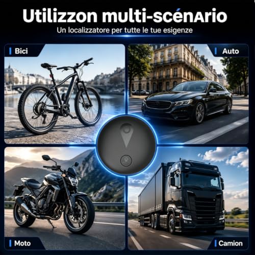 GPS Tracker, Hidden Car GPS Tracker, Without Subscription, Magnetic GPS for Cars, Android and iOS Tracker Supports Systems, GPS Locator for Vehicles/Key/Luggage/Motorcycle (Black)