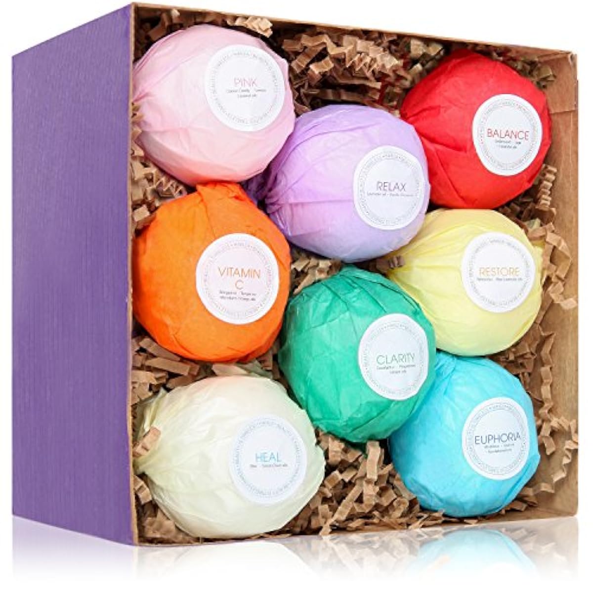 HanZá Bath Bombs Gift Set Vegan Gifts For Women Girls Ultra Lush Spa
