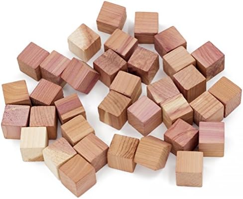 Wahdawn Moth Balls Cedar Blocks for Closets Drawers Moths Protection Insects Repellent Air Fresheners, 50 Pack