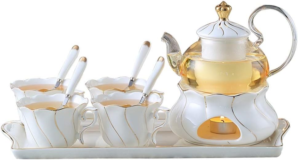 Tea Sets for Adults Household Glass Belt Filter Candle Heating