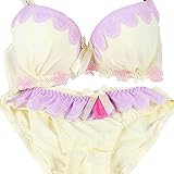 Etosell Womens Lingerie Ruffle Push-Up 3/4 Cup Lace Underwear Bra Set Brassiere