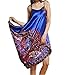 SexyTown Women's Satin Silk Long Nightgown Pajamas with Adjustable Shoulder Strap One Size (Royal Blue)