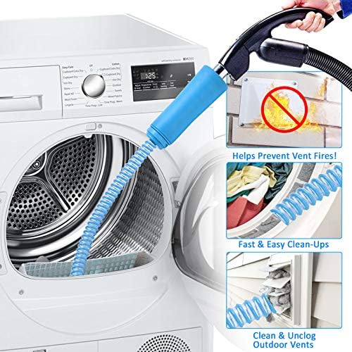 AMZLIFE Dryer Vent Cleaner Kit Dryer Vent Cleaner Hose Attachment 3.5