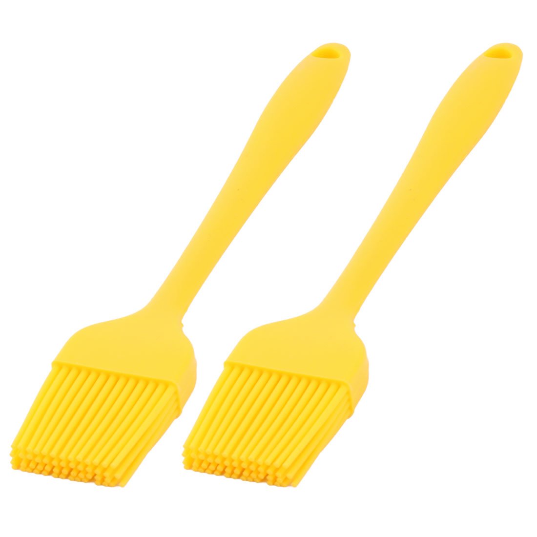 Sourcingmap Silicone Home Kitchen Cookie Cake Baking Tool Cream Oil Pastry Brush 2pcs Yellow