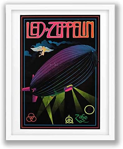 Box Prints Led Zeppelin Gig Poster iconic retro vintage print music legend poster black white framed art picture large small